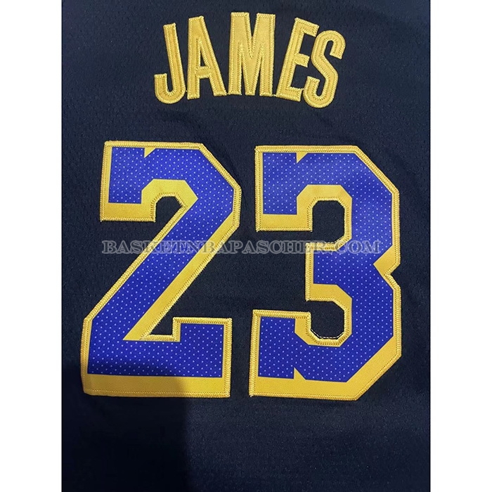 Maillot Enfant Los Angeles Lakers LeBron James NO 23 Earned 2021-22 Noir